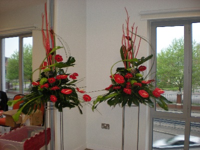 Large  red Pedestals